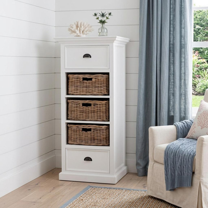 Armoire de rangement 52 po à deux tiroirs avec paniers