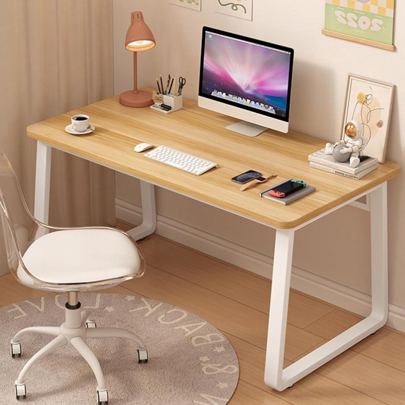 HDHNBA 120cm Modern Simple Particleboard Computer Desk Waterproof Scratch Resistant Desktop For Home Office, Natural Texture