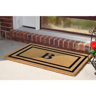 A1HC Natural Rubber & Coir 24x39 Monogrammed Doormat For Front Door,  Anti-Shed Treated Durable Doormat for Outdoor Entrance, Heavy Duty, Low  Profile, Easy to Clean, Long Lasting Front Porch Entry Rug 