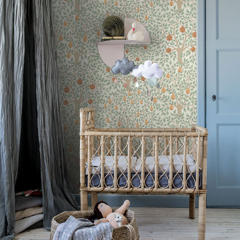 Bryanna 10.05m x 53cm Matte Wallpaper Roll, Light Green