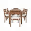 Table et chaises de salle à manger en bois d'acacia-1655300516
