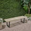 Metal/Solid Wood Outdoor Bench