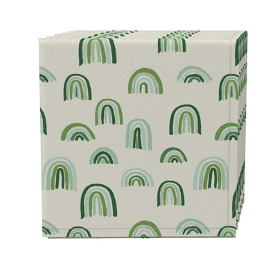 Flounory Cotton Twill Geometric Square Napkin
