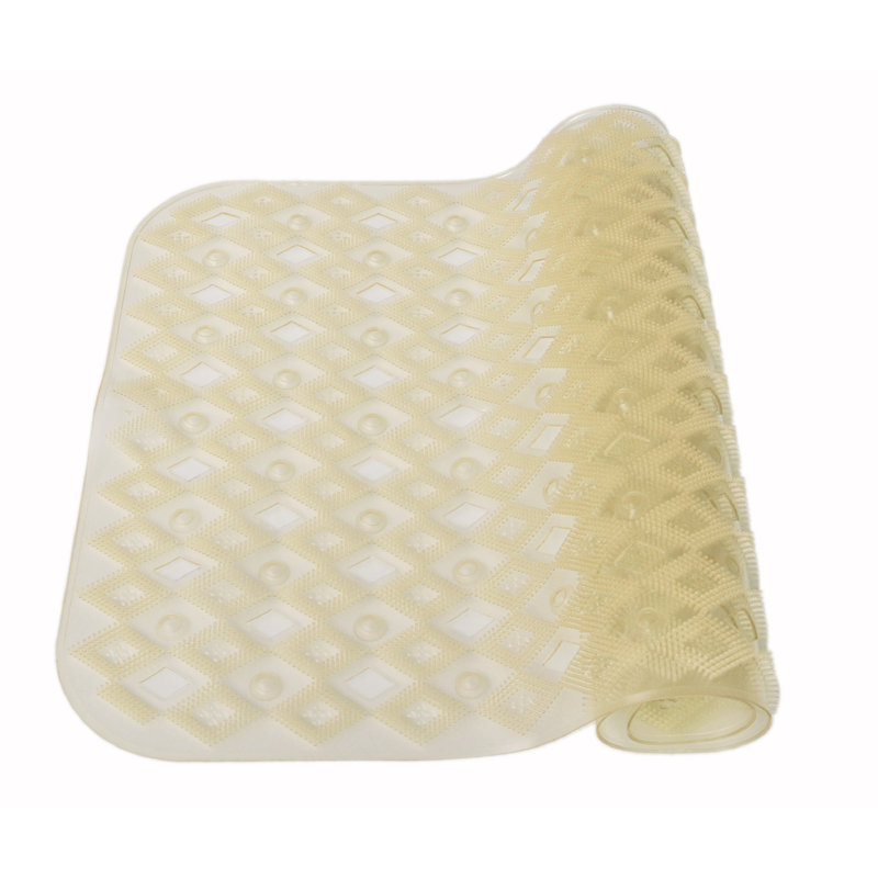Tapis de douche pour baignoire de bain Theriot, Or