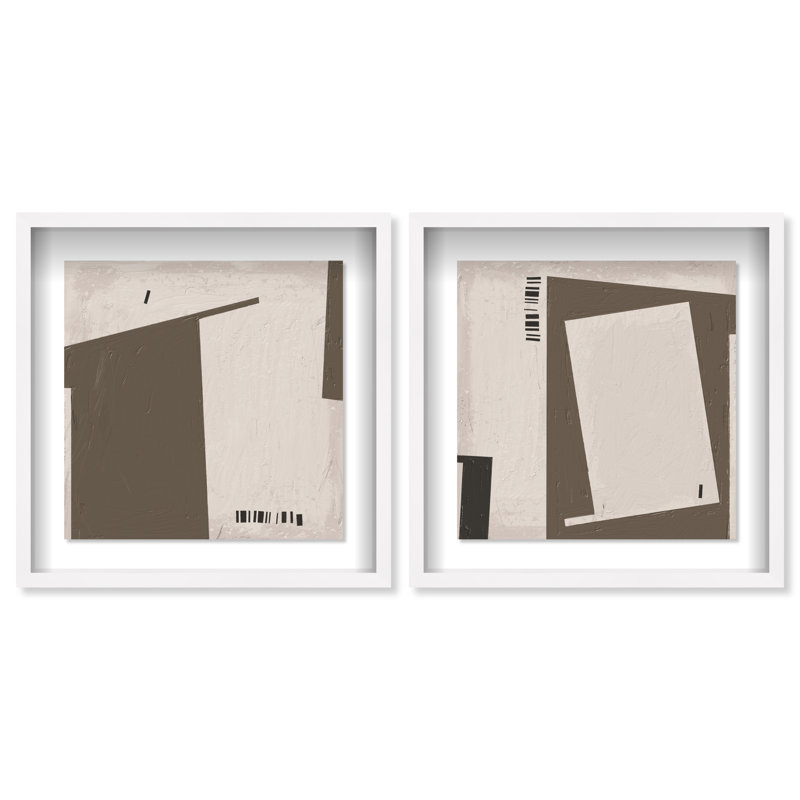 Structural Set Set by Oliver Gal, 31.5"H x 31.5"W, White Shadowbox