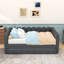 Lit de jour rembourré grand avec lit gigogne simple TG et lattes robustes-131179416
