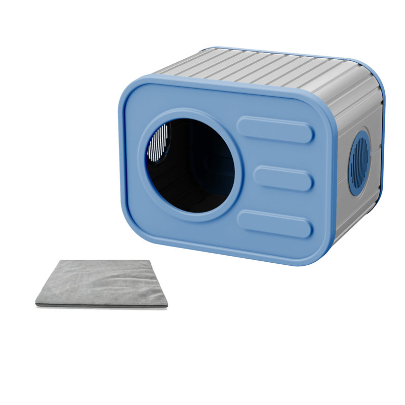 Maison pour chat intérieure / extérieure résistante aux intempéries, abri compact robuste pour chats, assemblage sans outil