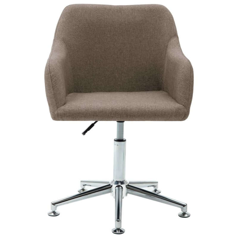 Chaise de salle à manger pivotante 360 degrés avec accoudoirs, Taupe