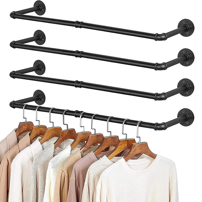 Areefa 38.4'' Iron Wall Mounted Clothes Rack