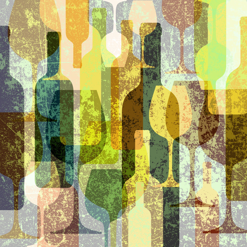 Grunge Wine Background by Izumikobayashi - Wrapped Canvas Print, 30cm H x 30cm W x 3.8cm D