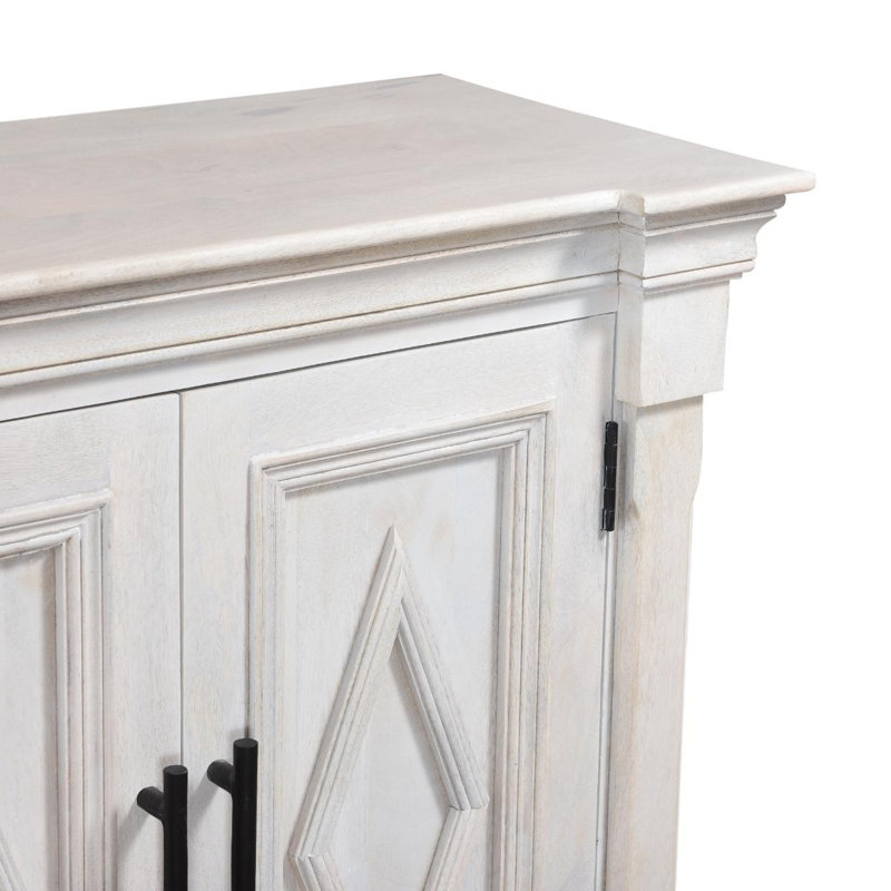 71'' W Solid Wood Sideboard, White