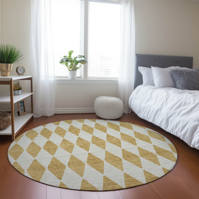 Tapis intérieur / extérieur Fayme, Rond 8 pi