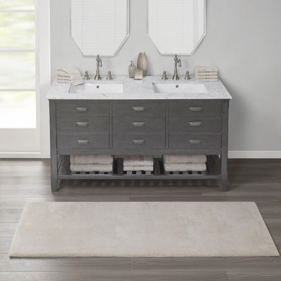 Bath Mat, Plush 0.75" High Pile, Quickdry Technology