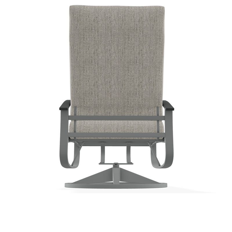 Belle Isle Outdoor Lounge Chair, Graphite, Grasscloth Cloud