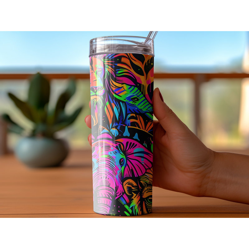 Choose Handmade Tumblers 591ml Vacuum Insulated Stainless Steel (18/8) Travel Tumbler with Straw