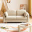 Causeuse-coussin beige standard en polyester