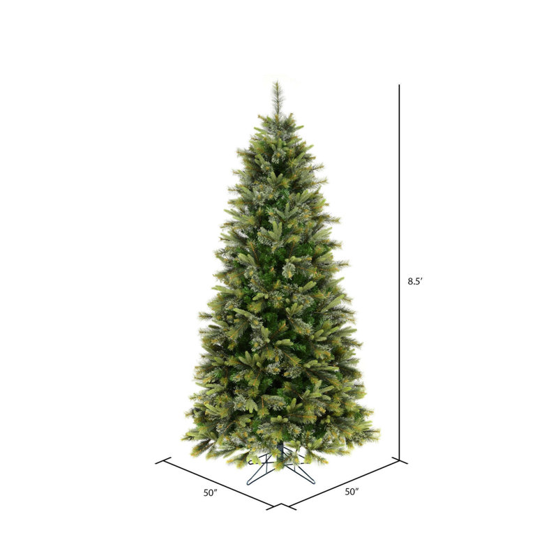 Cashmere 9.5' Green Artificial Christmas Tree, 8.5' H, Unlit