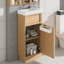 Meuble-lavabo rustique de 15,75 po avec lavabo réversible en résine, porte à pousser et tablette réglable pour les petits espaces