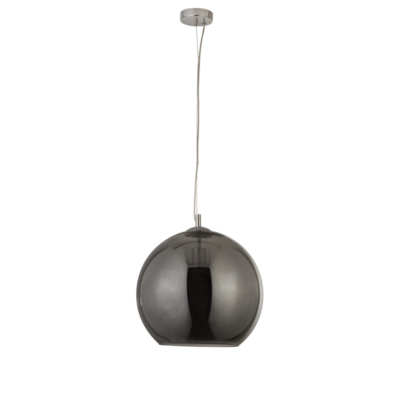Esman 1 - Light Single Pendant, Chrome/Smoked Grey