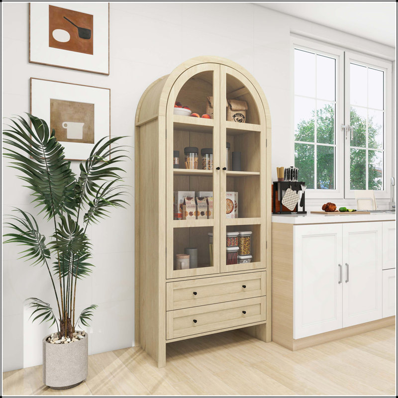 Garde-manger arqué de 70,28 po de hauteur avec tablettes réglables