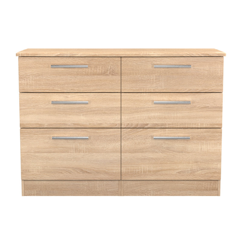 Borgeson 112cm W 6 - Drawer Chest of Drawers, Bardolino Oak