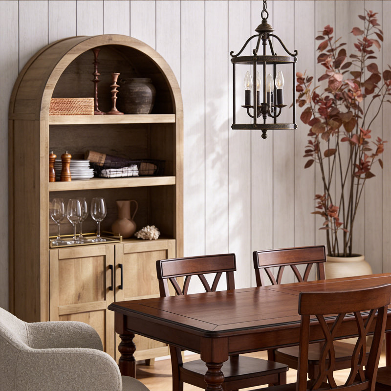 Natural Wood Display Cabinet
