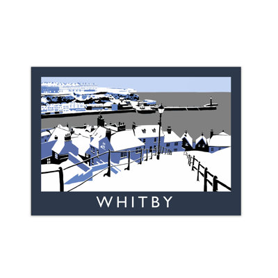 Whitby In Snow 1 Piece Wall Art