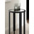 Round Glass and Metal Drink Table