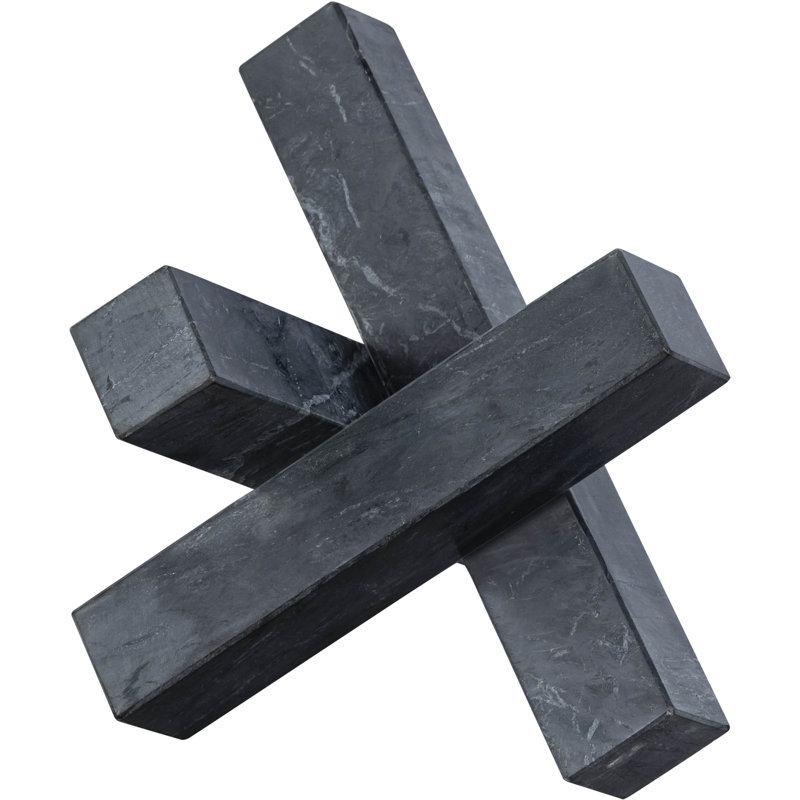 Stix Marble Decorative Object, Black