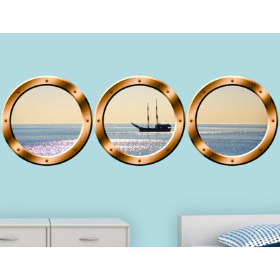 Nautical & Beach Non-Wall Damaging Wall Decal