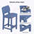 2-person Patio Bar Set Dining Table Poly Balcony Adirondack Bar Chair,HDPE Outdoor Patio Bar Set All Weather Dining Set, Poolside, Backyard, Garden  3 Piece-433460464