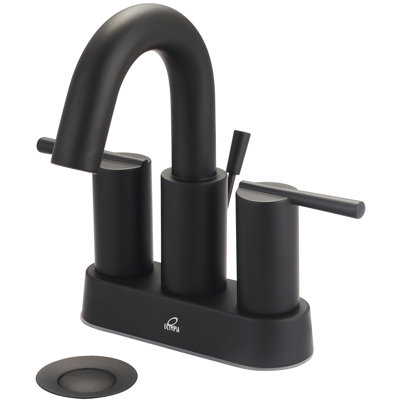 Centerset 2-handle Bathroom Faucet with Drain Assembly