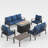 7-Person Outdoor Sofa Seating Group with Coffee Table – Modern Patio Furniture Set, Optional Propane Fire Pit-543621895-562656286