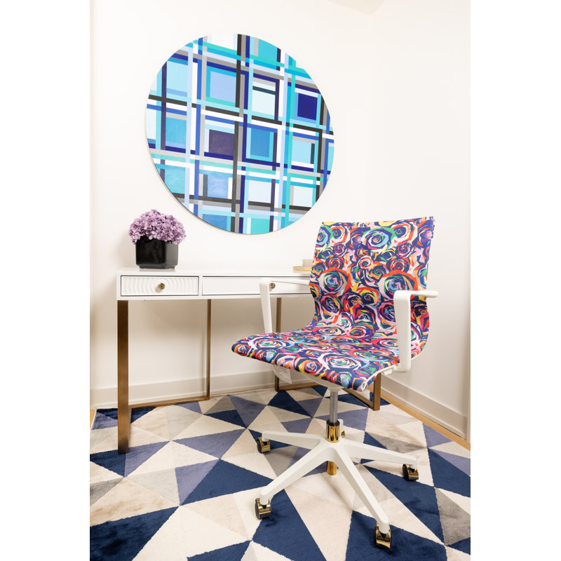 Task Chair, Gold/White