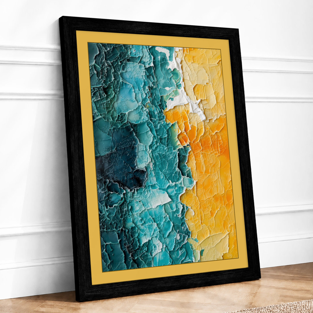 Chromatic Divide Abstract - Framed Print