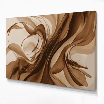 Lyrical Abstraction 23 Beige Canvas Wall Art