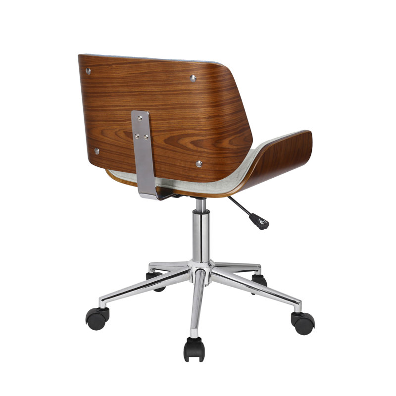 Wade Logan® Vian Fabric Upholstered Office Chair with Chrome Base ...