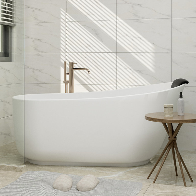 Baignoire de trempage en pierre à surface solide 59 po. X 30 po. Crestone