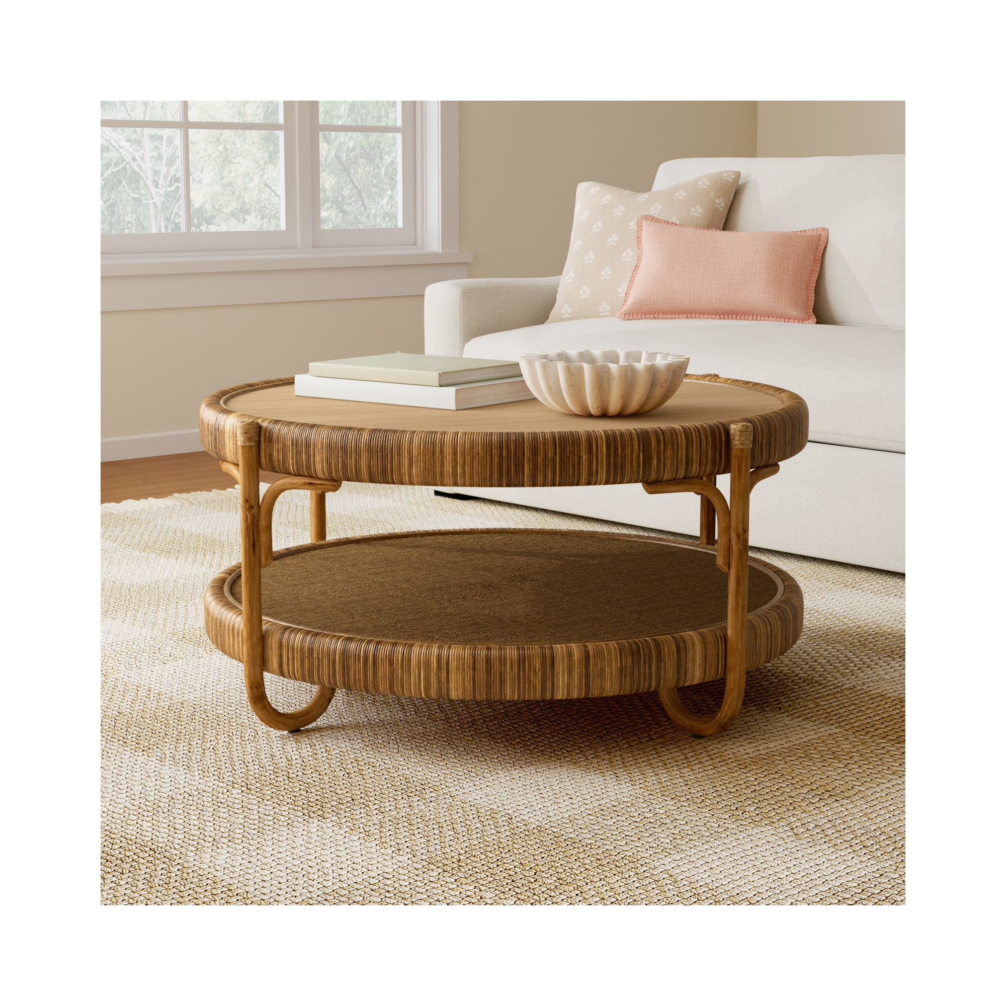Hathaway Solid Wood Coffee Table, Havana