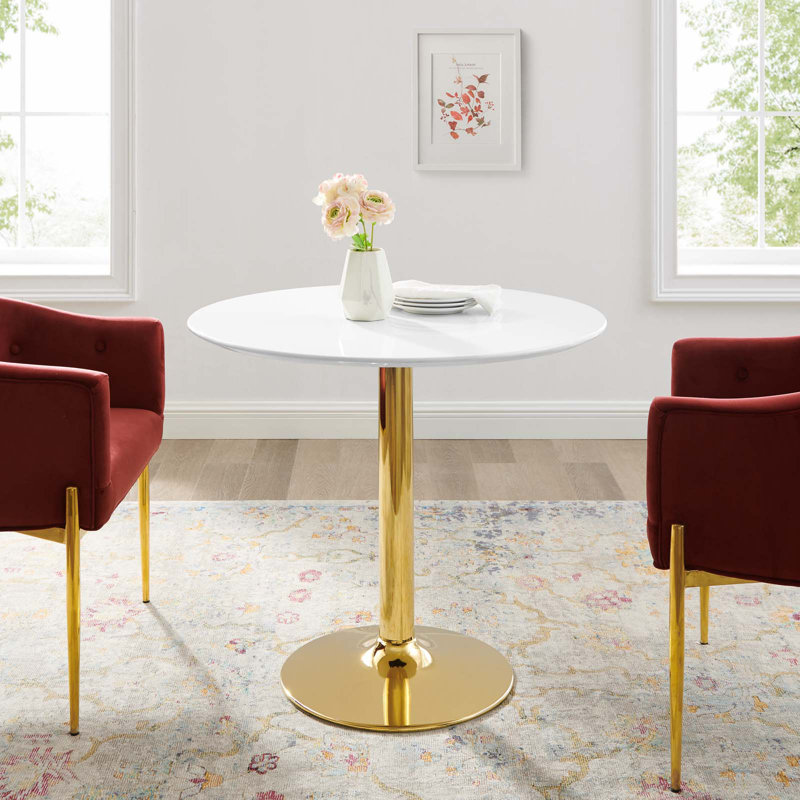 Modway Verne Dining Table, White, 35" W x 35" L