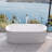 67'' x 29.5'' Freestanding Soaking Solid Surface Bathtub