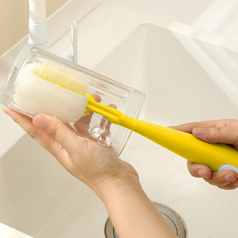 Brosse de nettoyage pour gobelet d'eau, Jaune