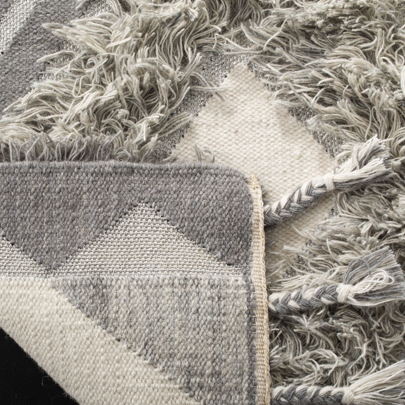 Jefferies Geometric Wool Hand Woven Area Rug, Rectangle 183 x 274 cm