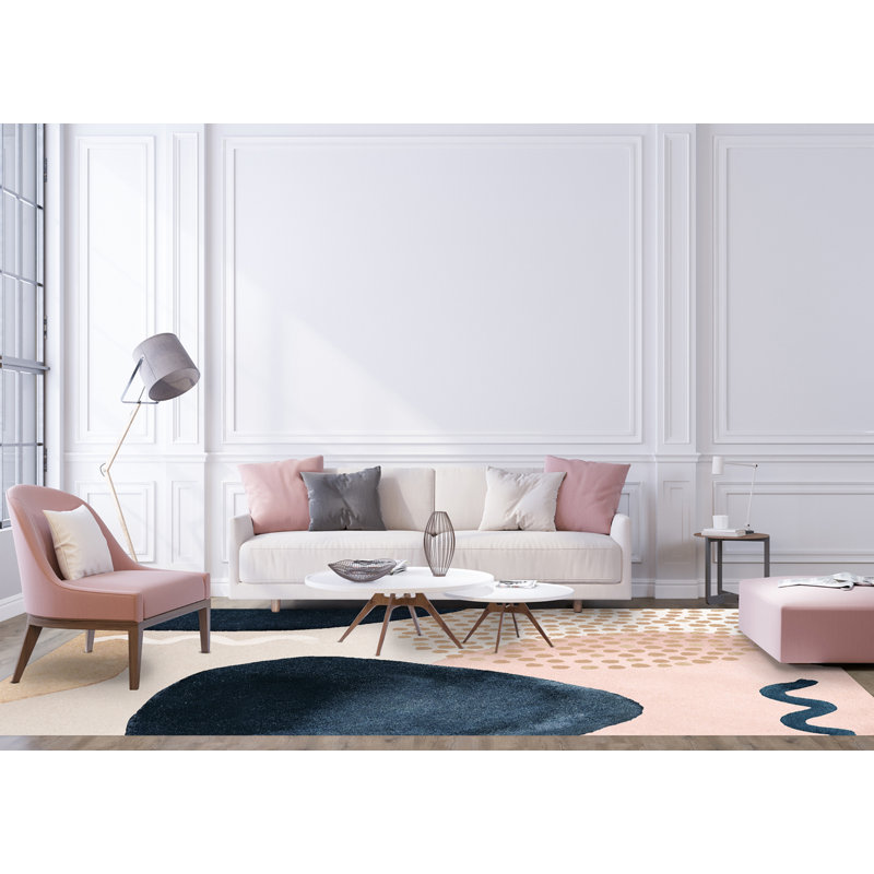 Rouen Vinyl Machine Printed Area Rug, Rectangle 133 x 200cm