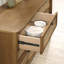 Commode 4 tiroirs en bois et rotin
