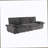 94.5" King Size Pull Out Sofa Bed,3-In-1 Convertible Sleeper Sofa,Multi-Functional Corduroy  Bed,Grey-618539246