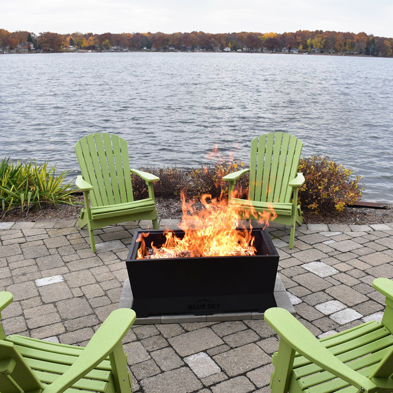 Rectangle Steel Wood Burning Smokeless Fire Pit