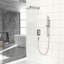 Douche murale en nickel brossé carré de 12 pouces - Barre coulissante réglable, soupape équilibrée et système de composants portatifs