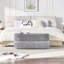 Repose-pieds ovale rembourré avec rangement, repose-pieds multifonctionnel et rangement caché pour le salon ou la chambre à coucher-1247385345-1247385349