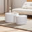 Nesting Coffee Table Set of 2 Round Wooden Coffee Tables Circle Modern Table for Living Room